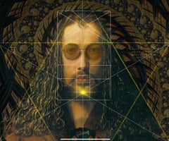 Surrealistic Albrecht Dürer's self-portrait Old Masters Style. Giclée Print