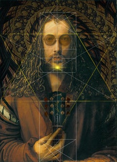 Self-Portrait surreale di Albrecht Dürer Stile antico. Stampa Giclée