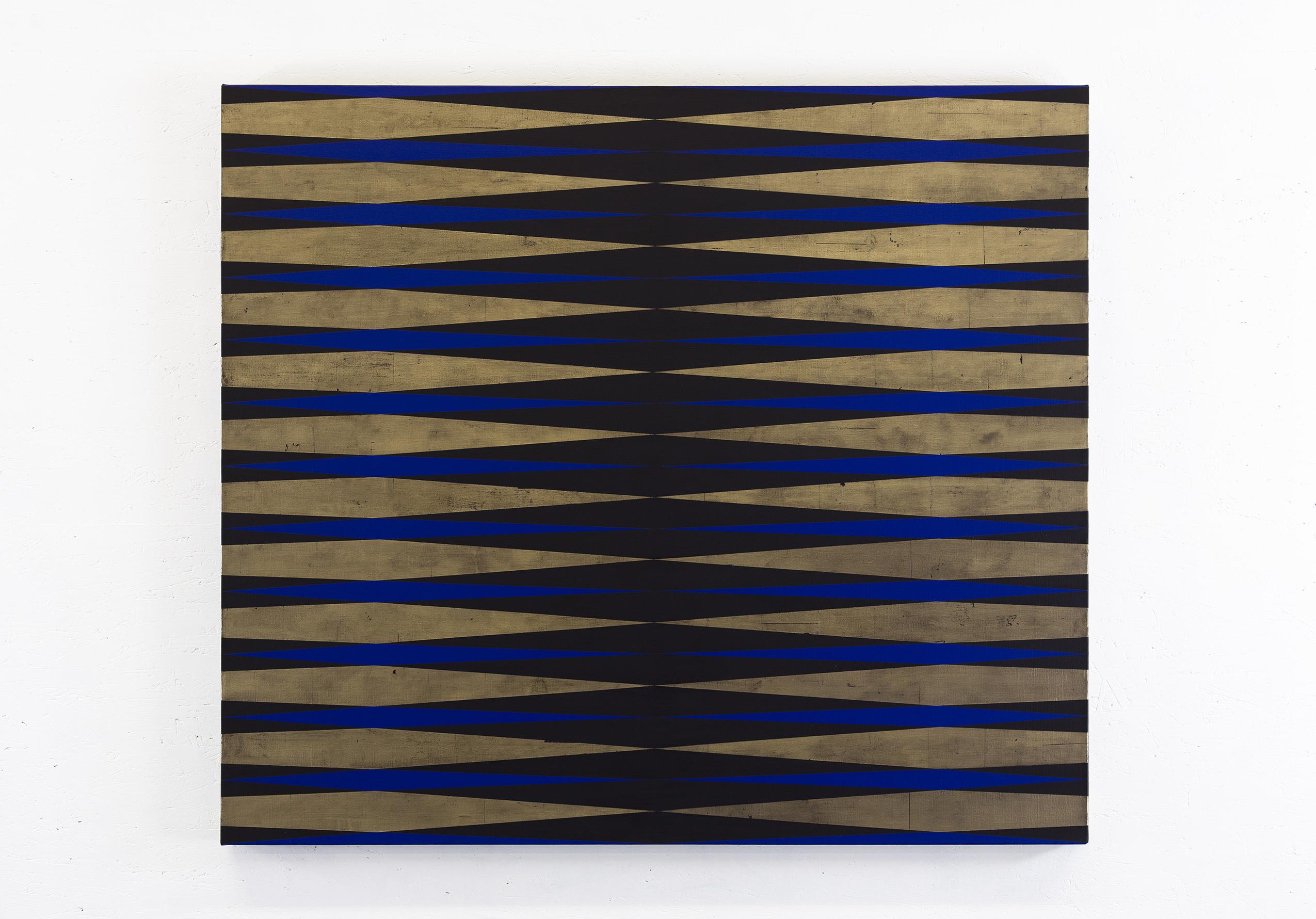 Abstract Painting Pablo Griss - Couleur métallisée Continuum magnétique. Or de la lune