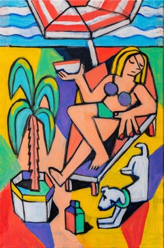 Argentinian Contemporary Art by Pablo Ientile - Cereals at the Swimming Pool