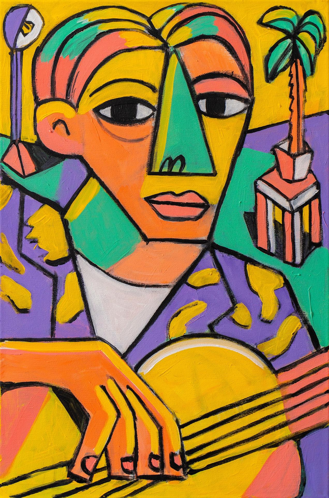 Acrylic on canvas,

Born in Argentina in 1978, Pablo Ientile is a Berlin-based artist whose multidisciplinary practice investigates the intersections of identity, memory, and the visual culture of contemporary urban life. Moving fluidly between