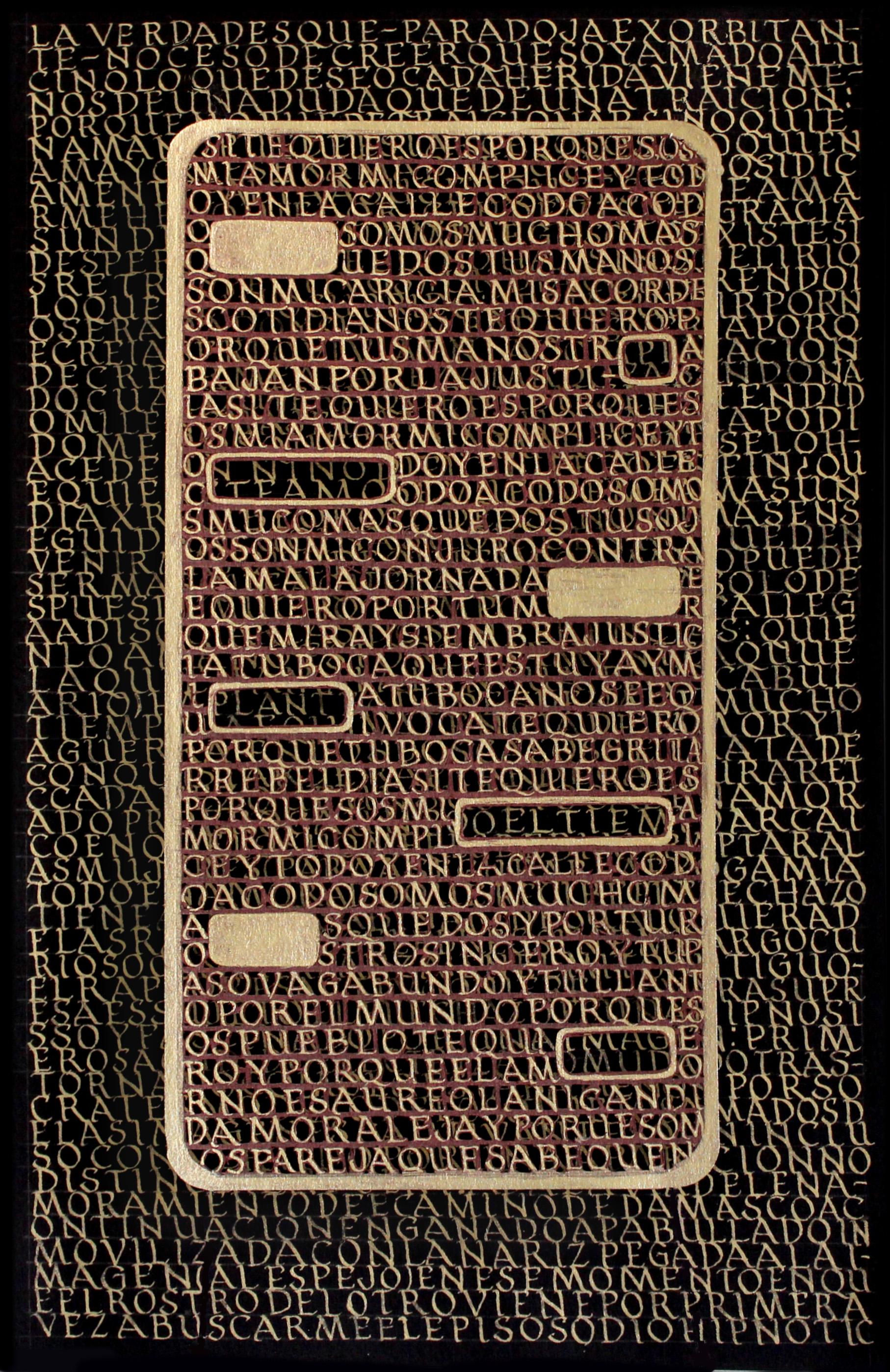 Celular (conversaciones sobre el amor) - Mixed Media Art de Pablo Lehmann