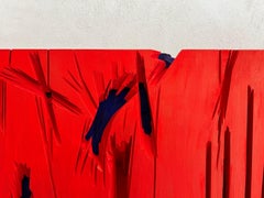 Cherry wood treated and stained with natural rust, red and blue dyes