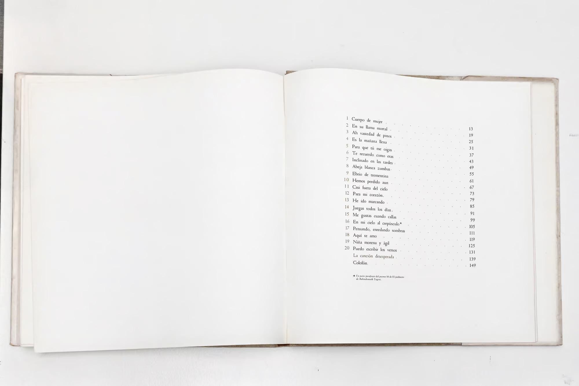 Cileno Pablo Neruda 20 poesie d'amore e una canzone disperata in vendita