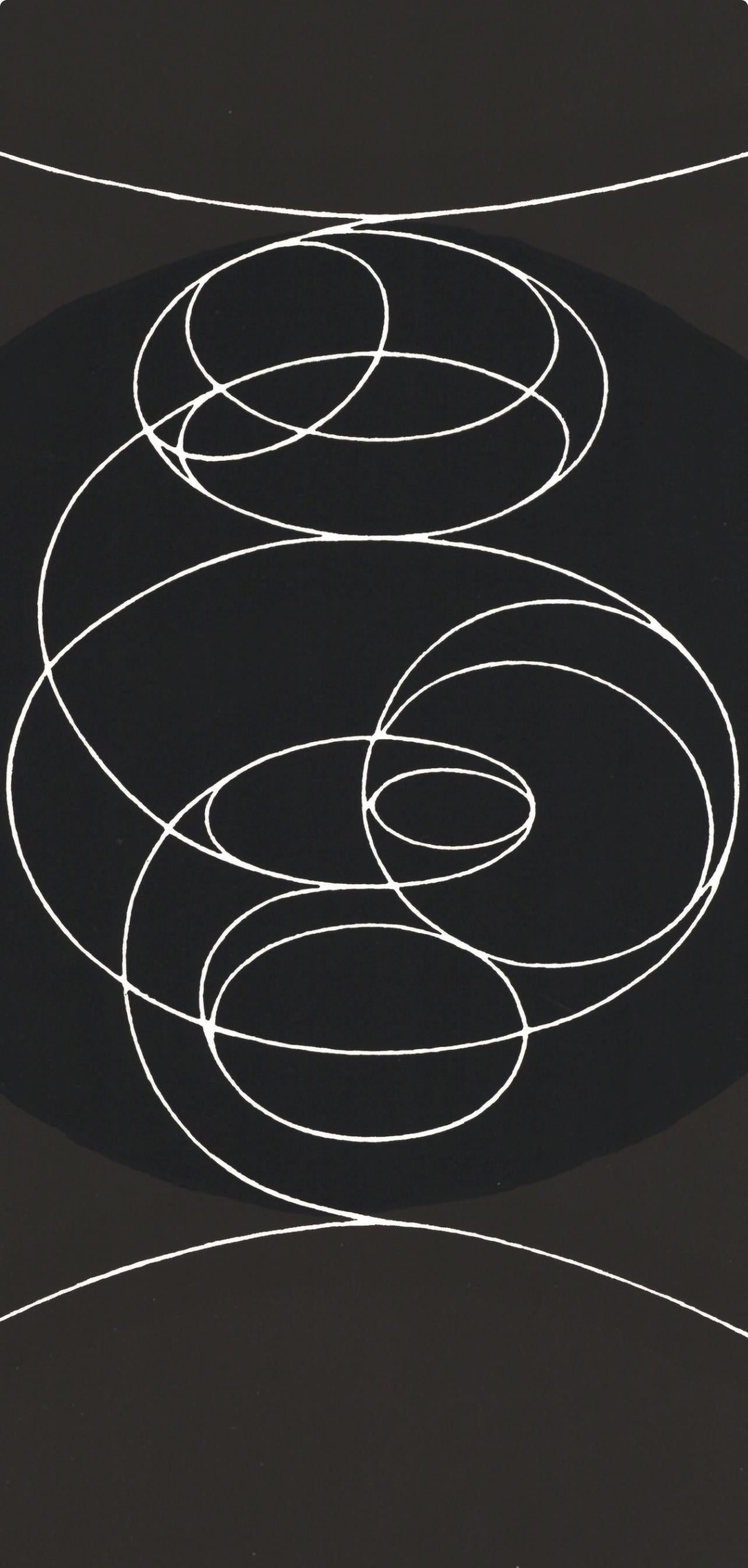 Composición, Homenaje a Aimé y Marguerite Maeght, Derrière le miroir - Print de Pablo Palazuelo