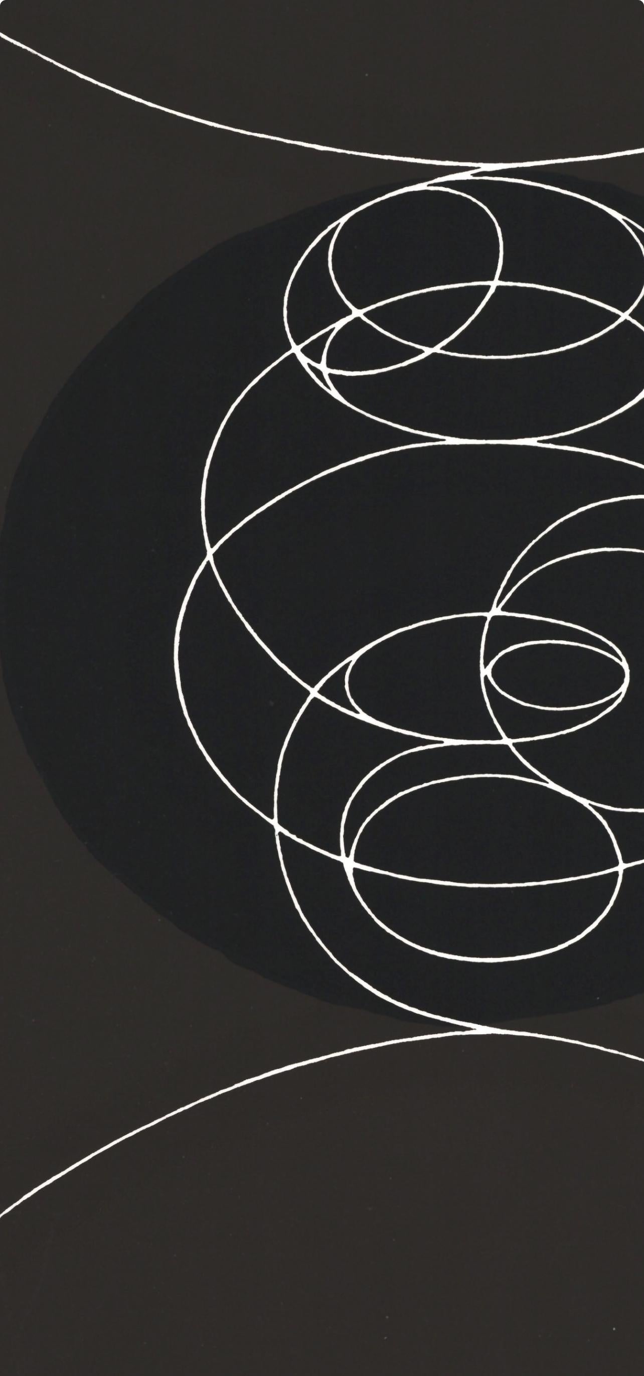 Composición, Homenaje a Aimé y Marguerite Maeght, Derrière le miroir - Print Moderno de Pablo Palazuelo