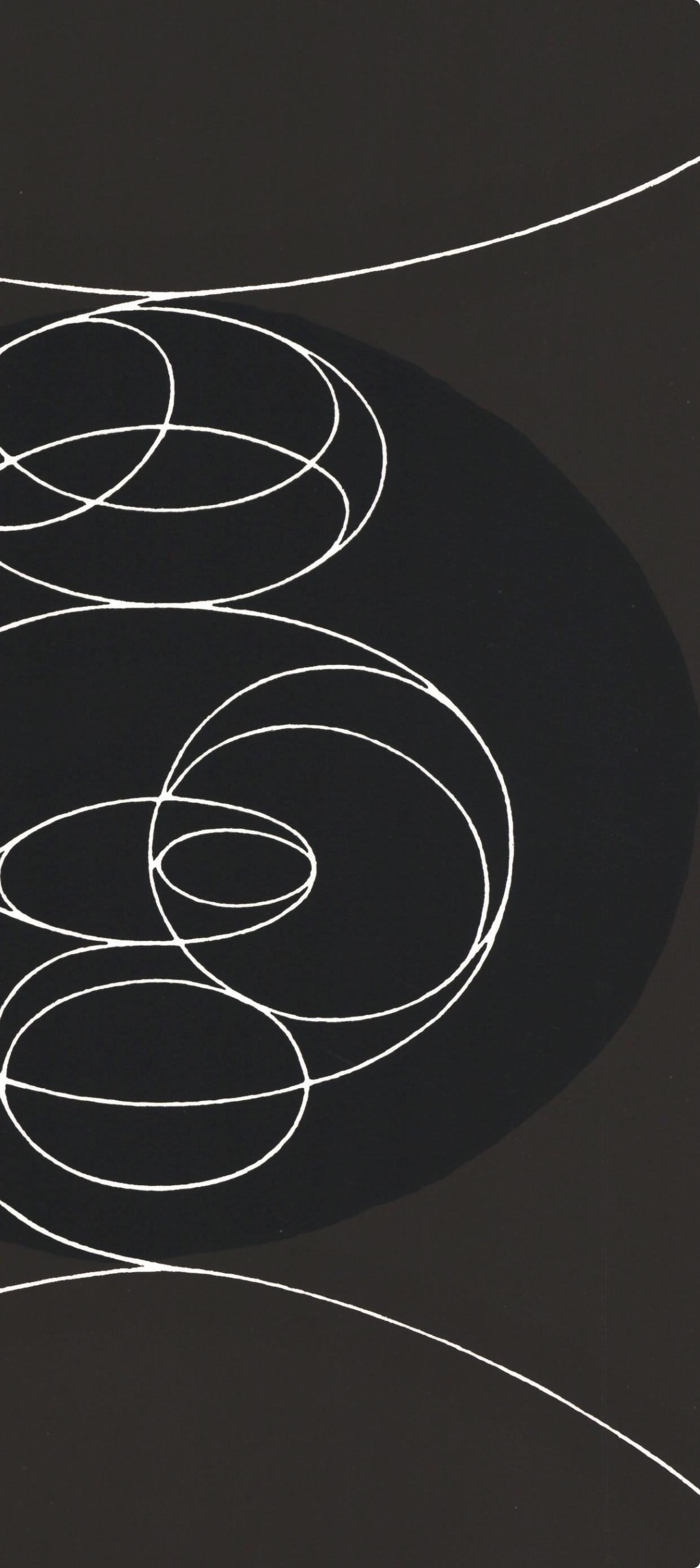 Composición, Homenaje a Aimé y Marguerite Maeght, Derrière le miroir - Landscape Print Negro de Pablo Palazuelo
