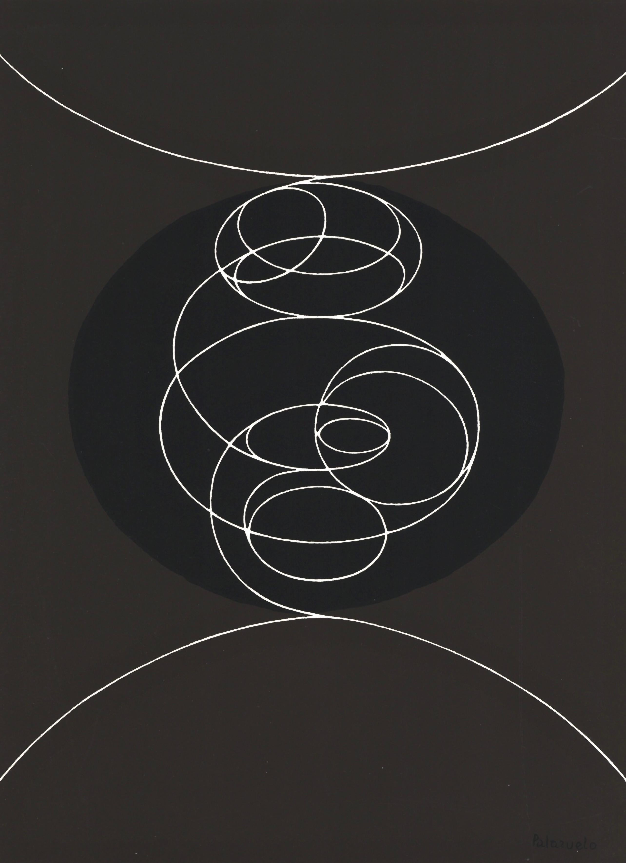 Landscape Print de Pablo Palazuelo - Composición, Homenaje a Aimé y Marguerite Maeght, Derrière le miroir