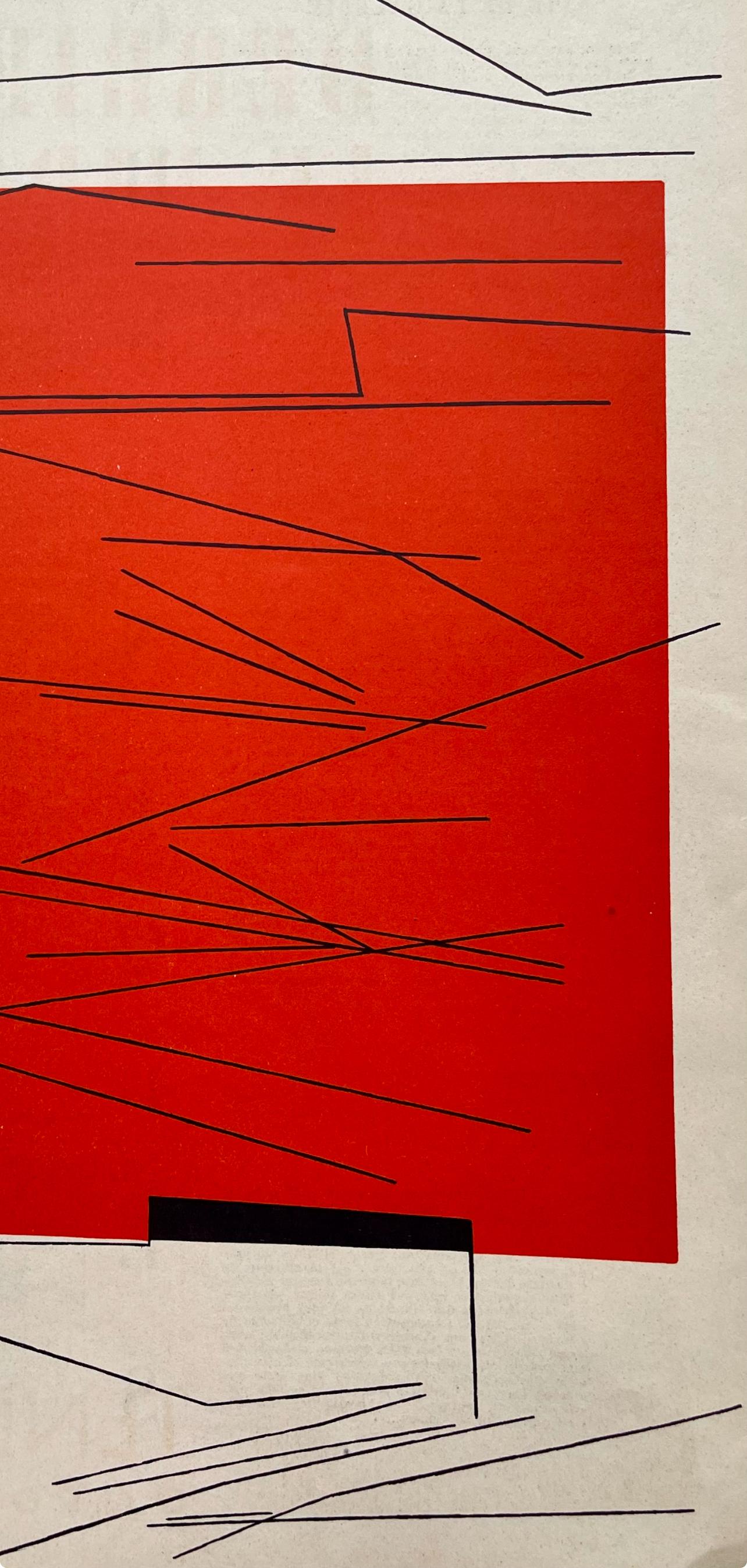 Palazuelo, Composition, Derrière le miroir (d'après) - Moderne Print par Pablo Palazuelo