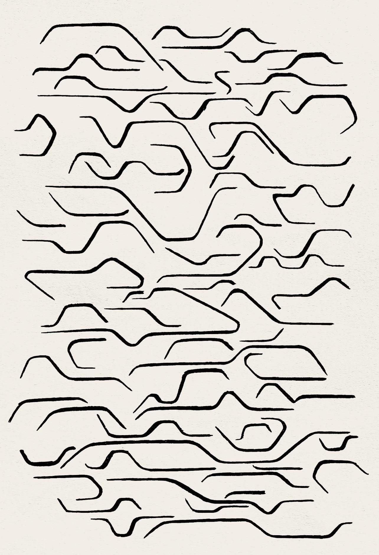 Landscape Print Pablo Palazuelo - Palazuelo, Composition, Derrière le miroir (d'après)