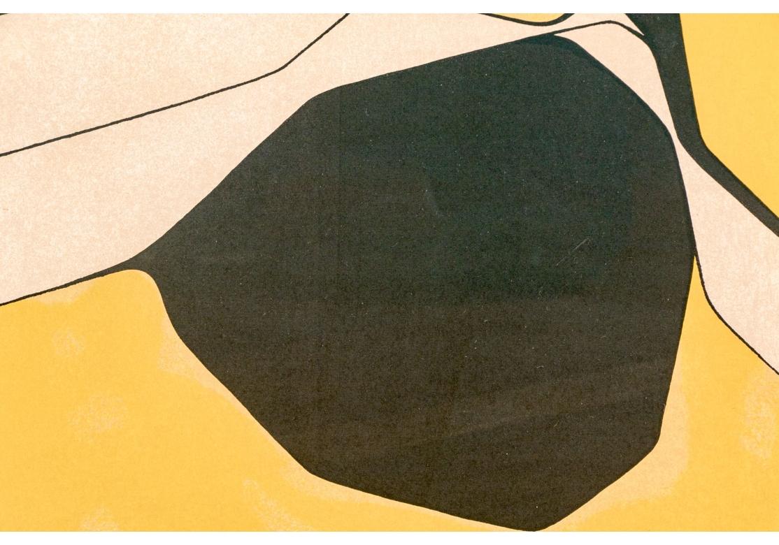 Pablo Palazuelo (Spain, 1916-2007) Abstract Composition Orange Et Noir - Signed 1