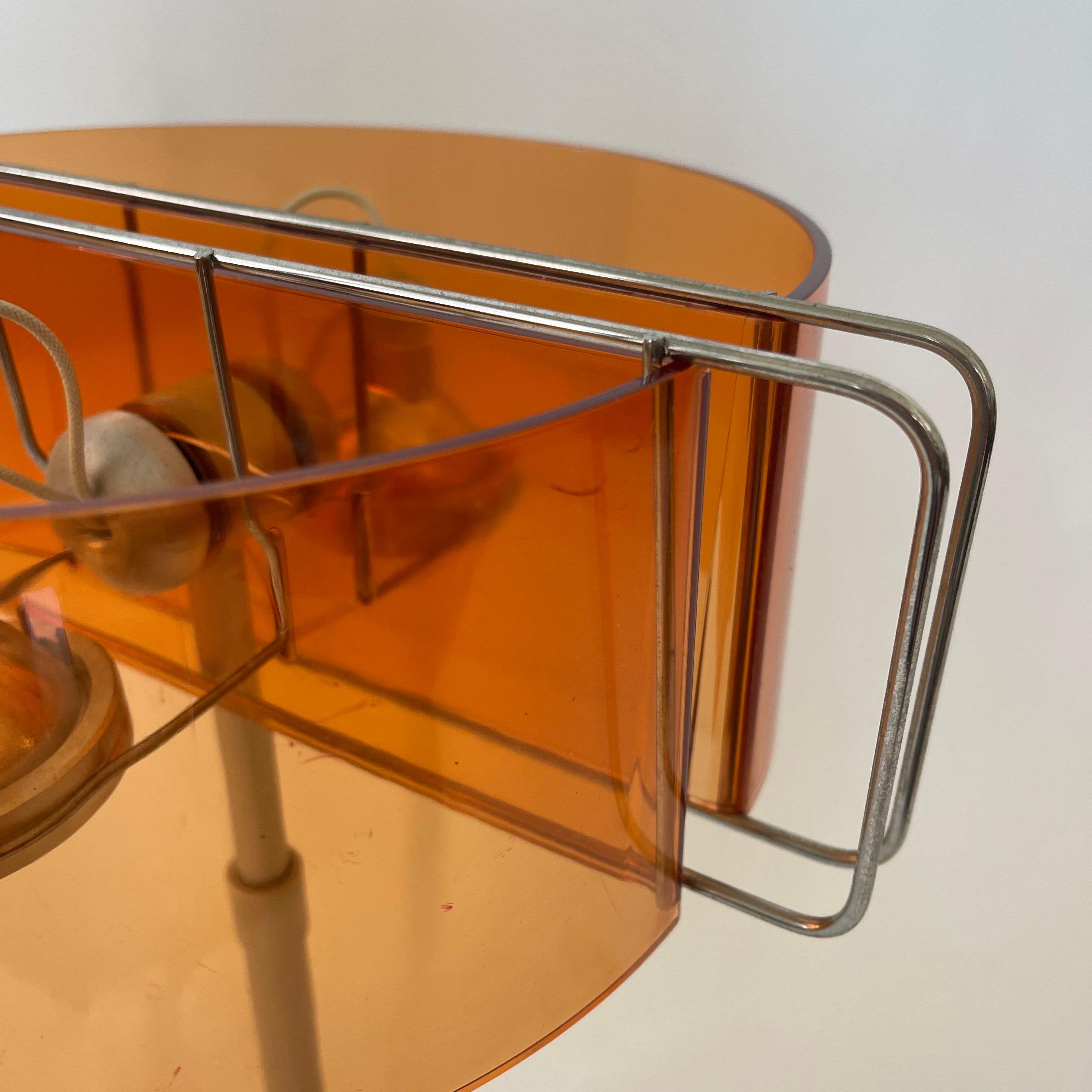 Pablo Pardo Gloss Table Lamp Orange Acrylic and Aluminum Pablo Designs, USA 2002 For Sale 2