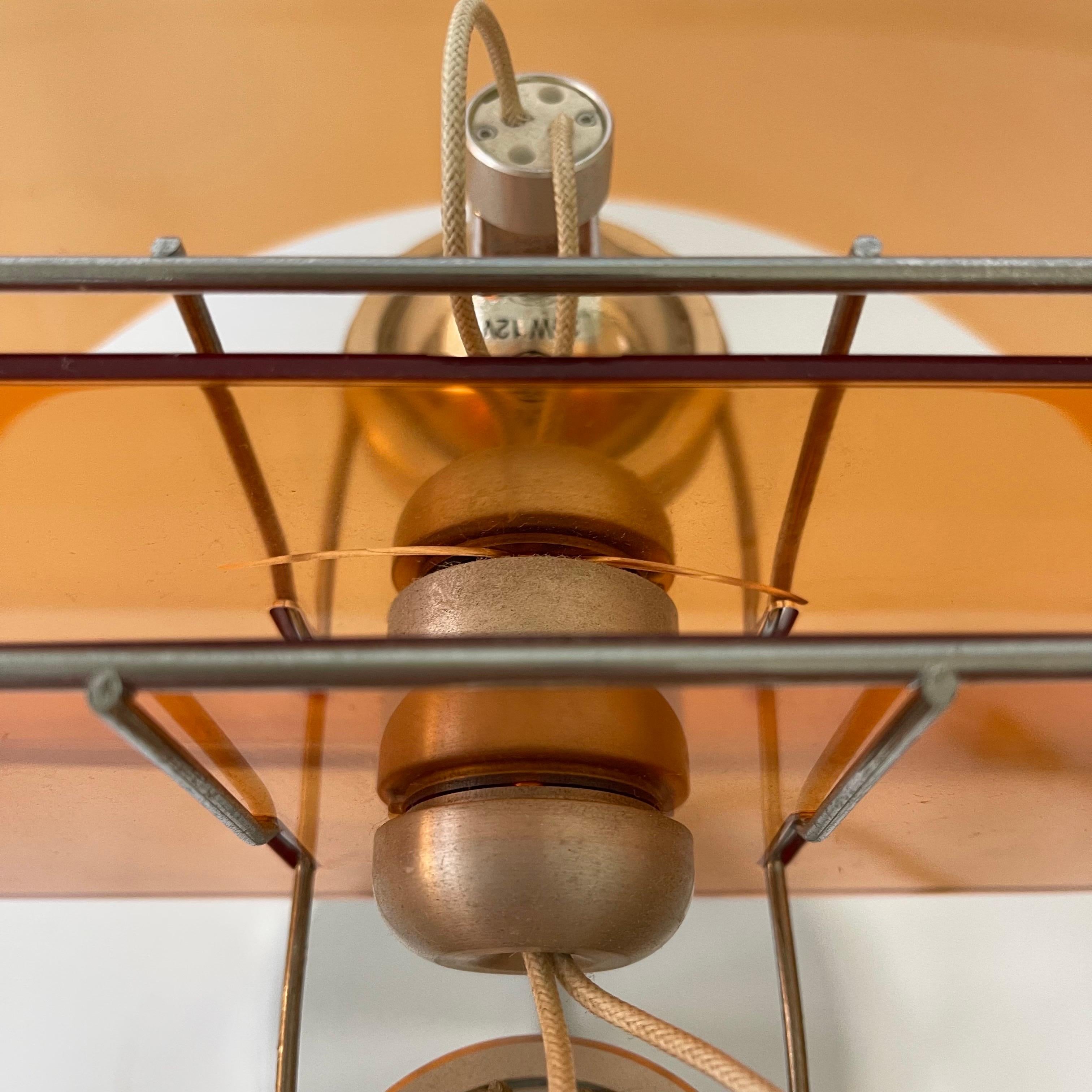 Pablo Pardo Gloss Table Lamp Orange Acrylic and Aluminum Pablo Designs, USA 2002 For Sale 1