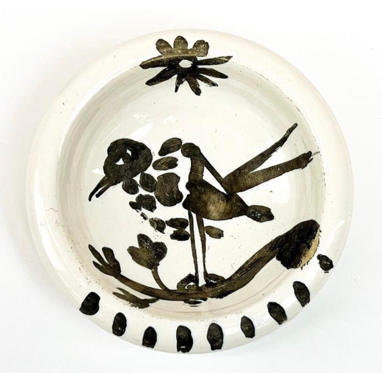 20th Century Pablo Picasso Ceramic Bowl Oiseau au Soleil