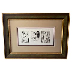 Pablo Picasso 347 Series Monochrome Photogravure Print, Zurich 1970 Framed Art