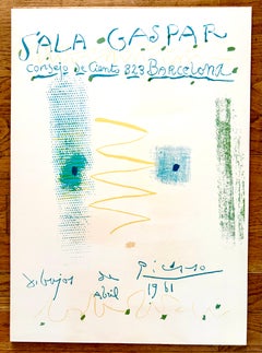 Pablo Picasso "Abstract Color Variation" Sala Gaspar Exhibition Lithograph, 1961