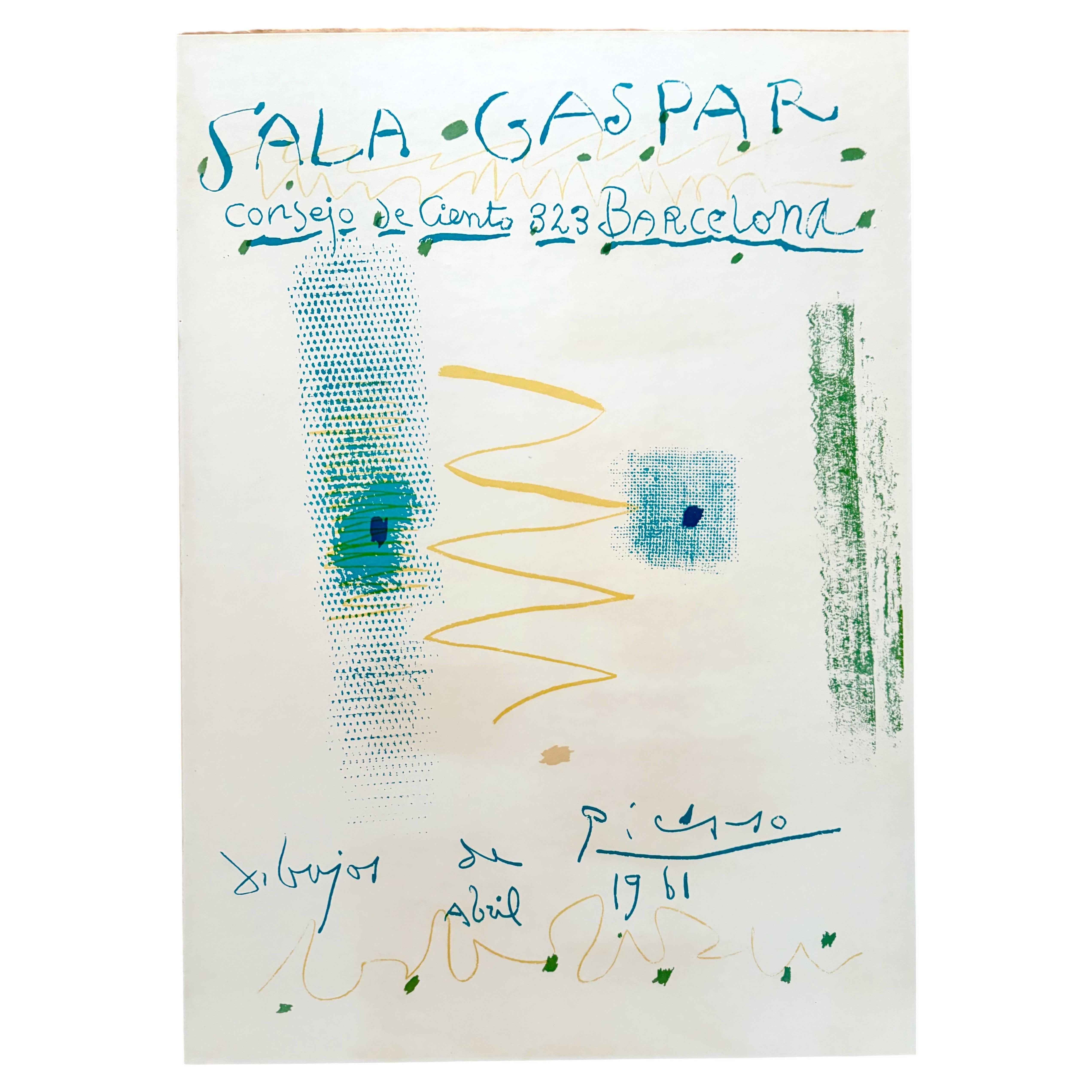Pablo Picasso, « Variation abstraite de couleurs », lithographie de l'exposition à la Sala Gaspar, 1961