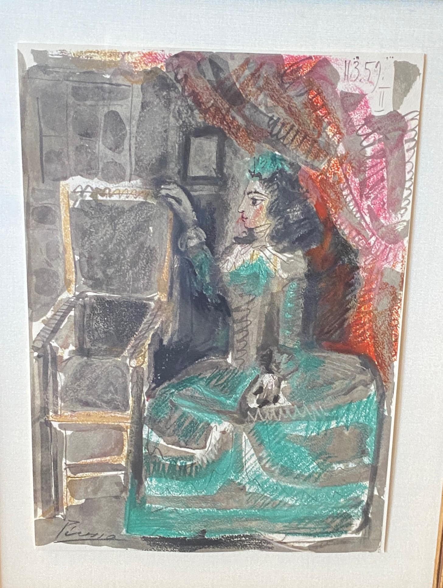 Mid-Century moderno Pablo Picasso (after) Pablo Picasso, stampa litografica con cornice Toros y Toreros 38 in vendita