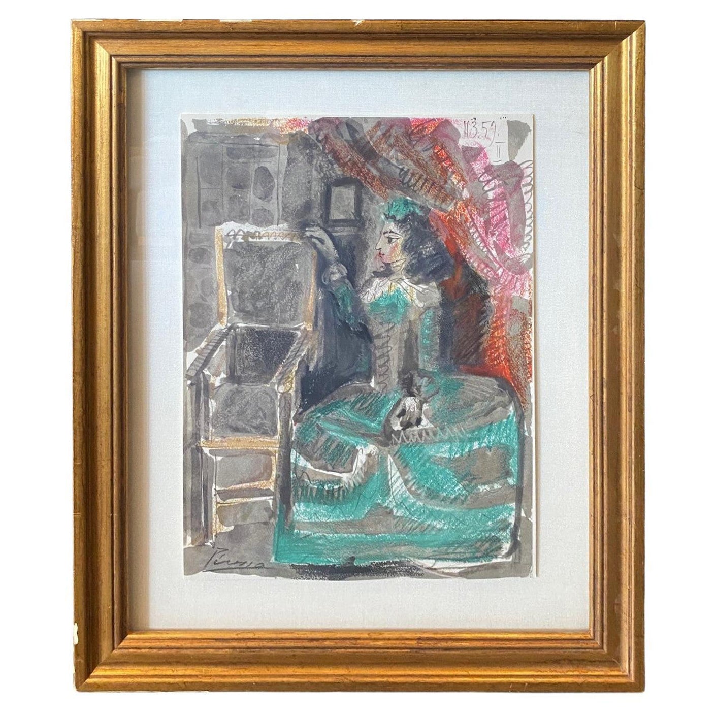 Pablo Picasso (after) Litografía enmarcada Toros y Toreros 38