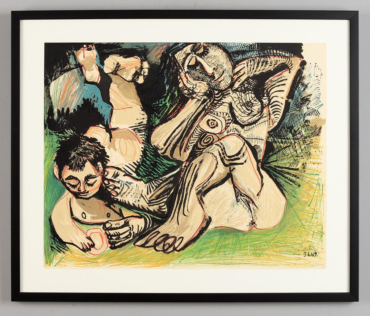 Picasso Pablo Picasso „nach“ von Au Baiser d'Avignon Nr. 2 (Moderne) im Angebot