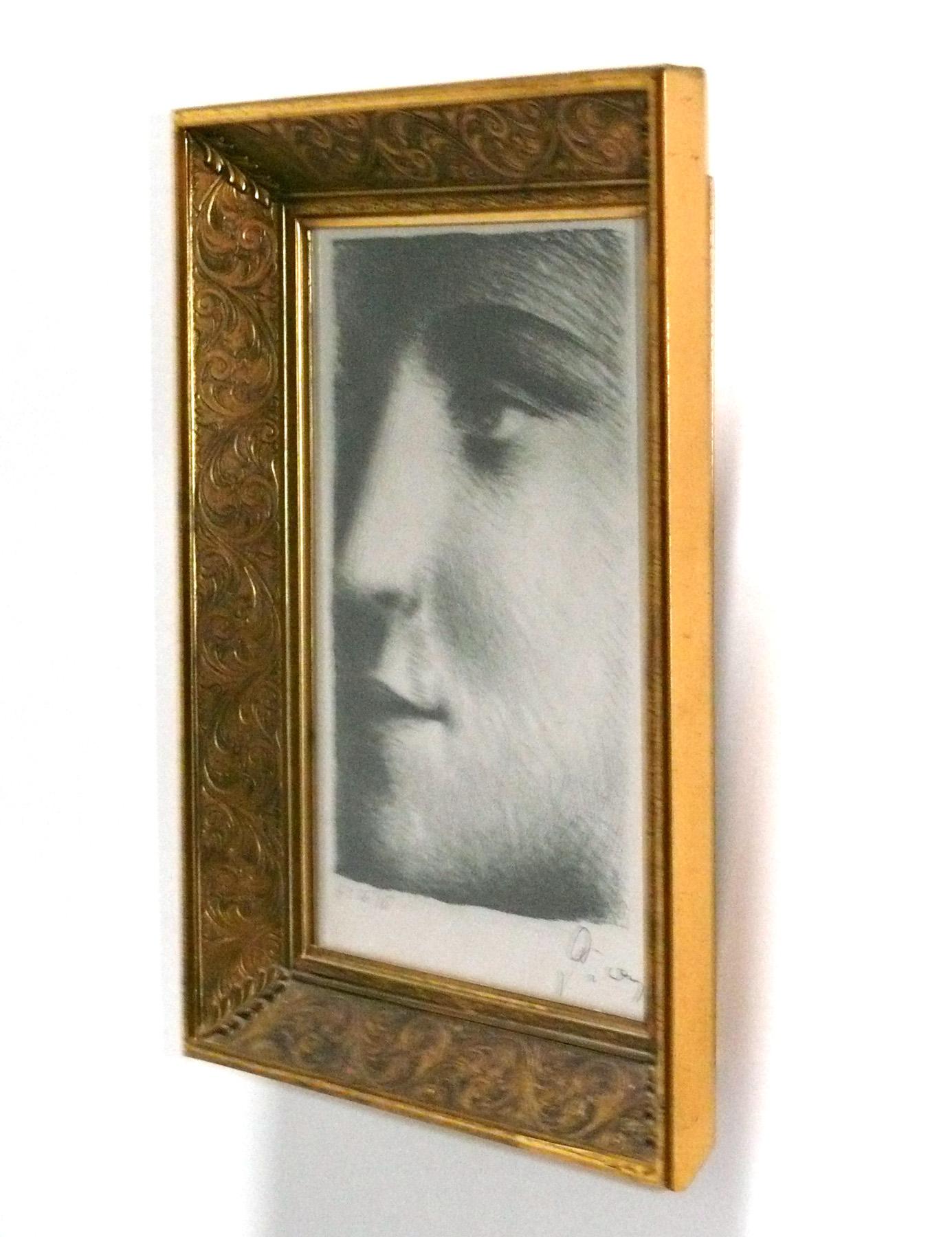Metal Pablo Picasso Black and White Prints in Vintage Gilt Frames For Sale