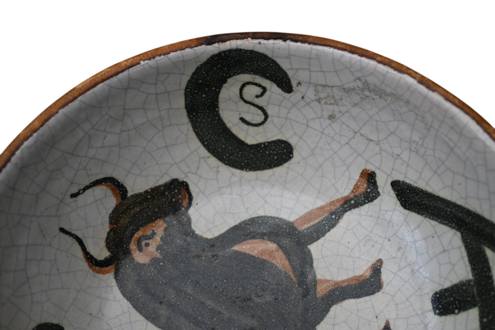 Mid-Century moderno Pablo Picasso -toro, ciotola in ceramica in vendita
