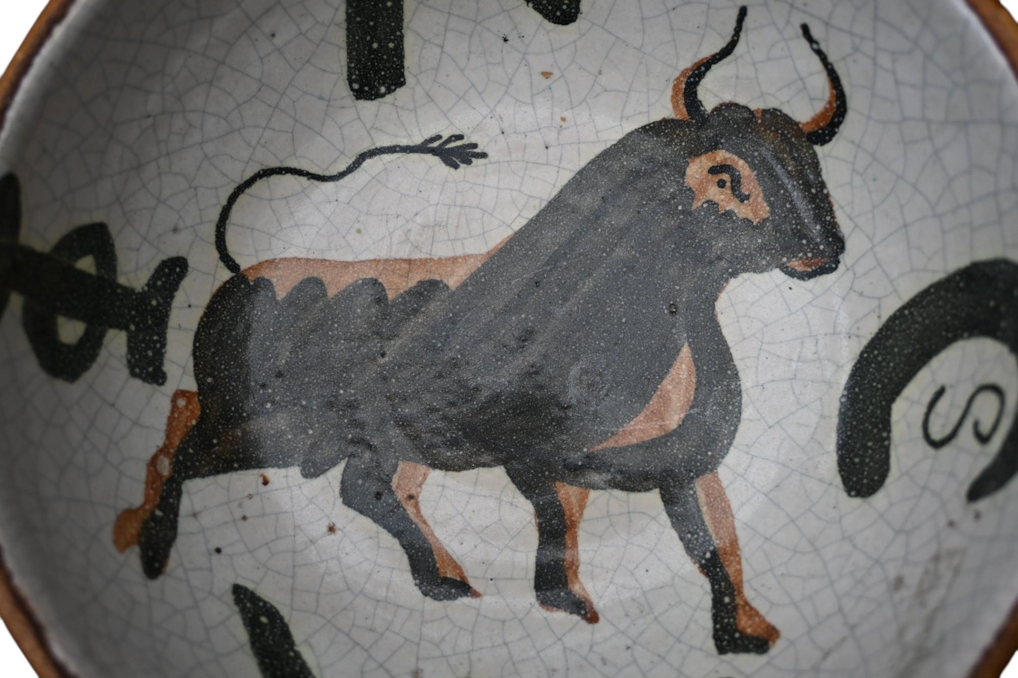 Pablo Picasso -toro, ciotola in ceramica In condizioni buone in vendita a Bilzen, BE