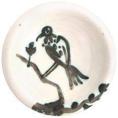 Pablo Picasso Ceramic Bowl 'Bird on a Branch', circa 1952, France