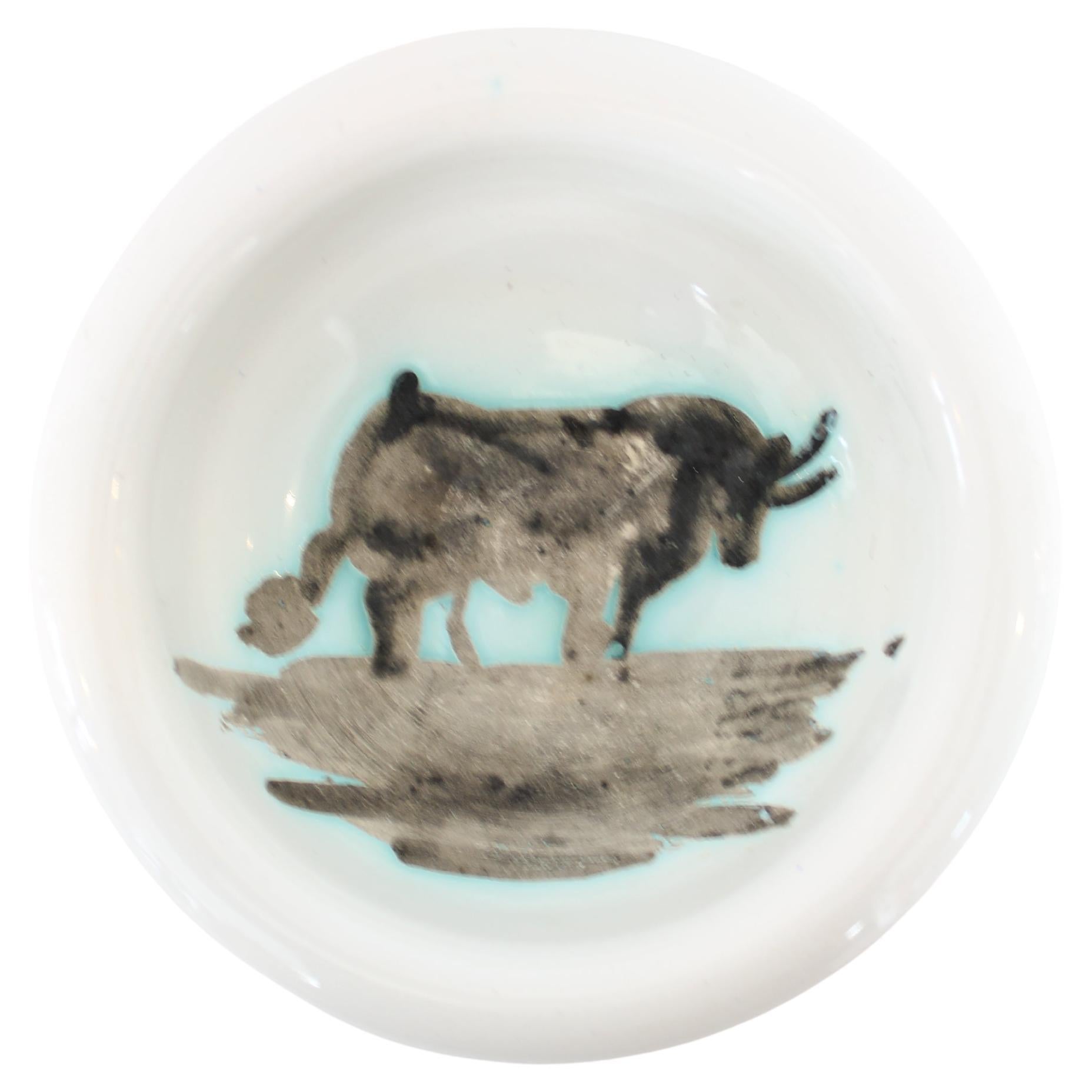 Pablo Picasso Plat en céramique Taureau dans le paysage Editions Picasso Madoura