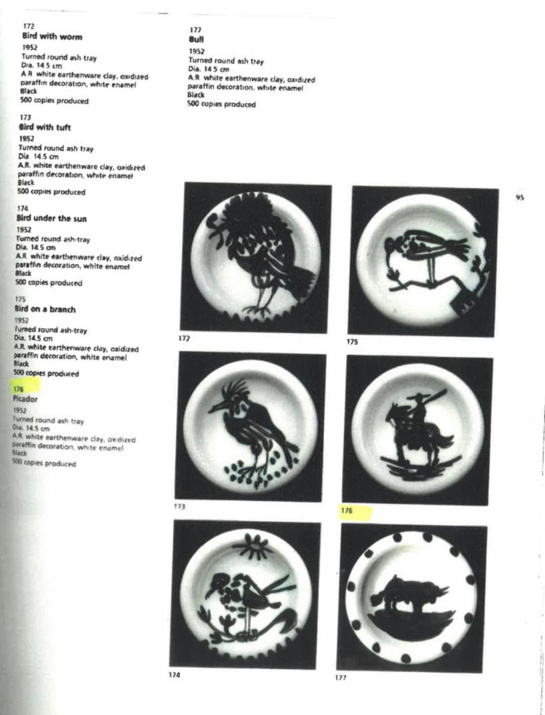 Pablo Picasso Ceramic Dish Editions Madoura Picador circa 1952 2