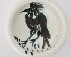 Pablo Picasso Ceramic Dish Editions Picasso Madoura Bird Tuft Pointy Beak C 1952