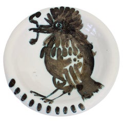 Pablo Picasso Ceramic Dish Editions Picasso Madoura Bird With With Worm 1952