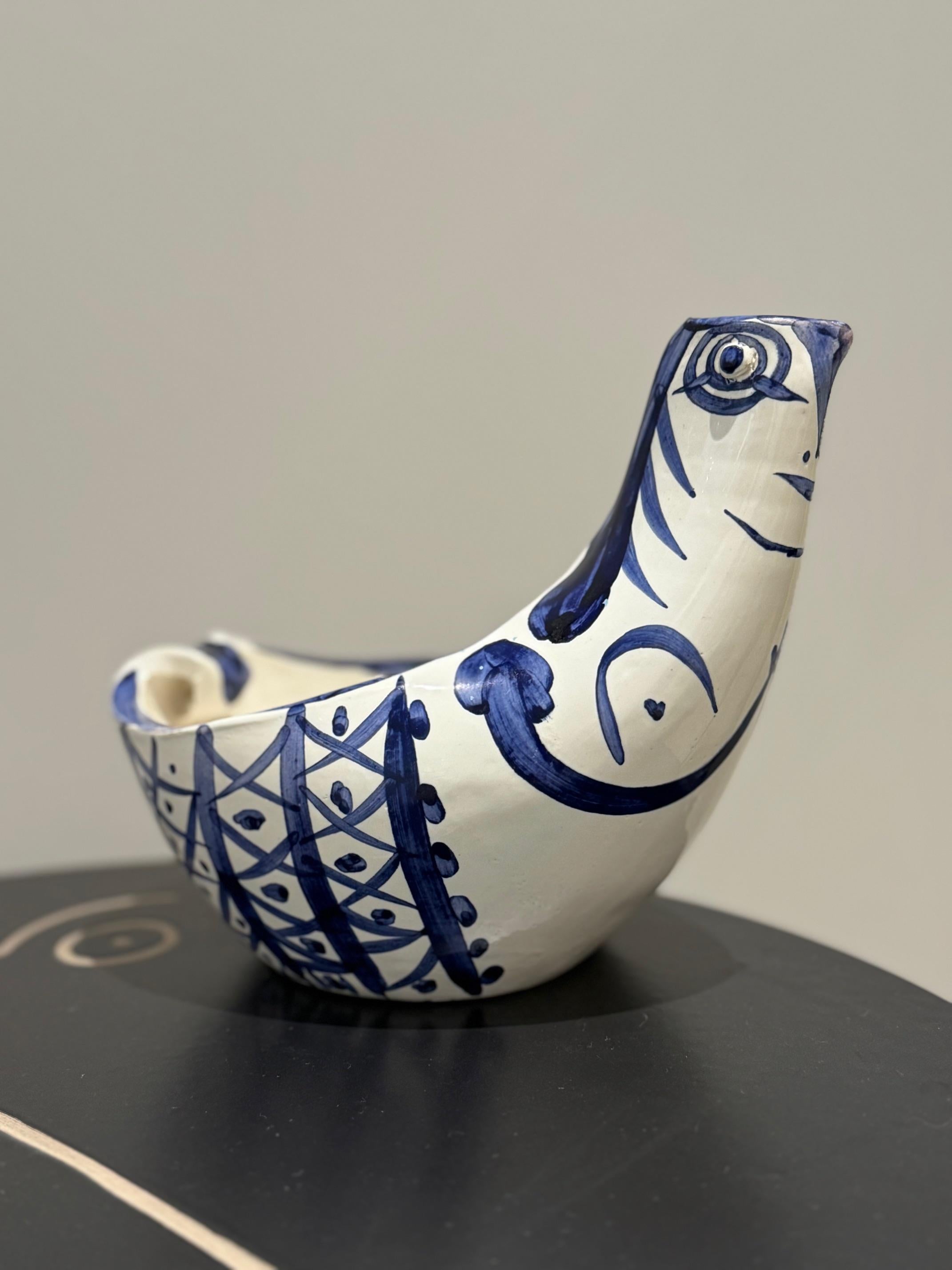 Mid-20th Century Pablo Picasso Ceramic Edition Madoura , Sujet poule 1954 For Sale