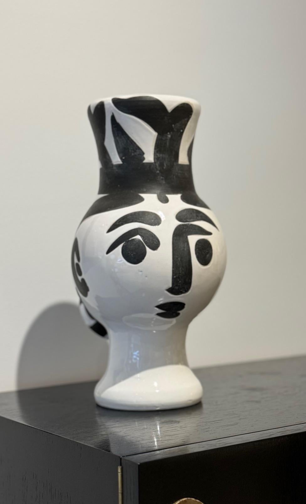 Français Vase pour femme en bois édition Madoura de Pablo Picasso, 1951 en vente