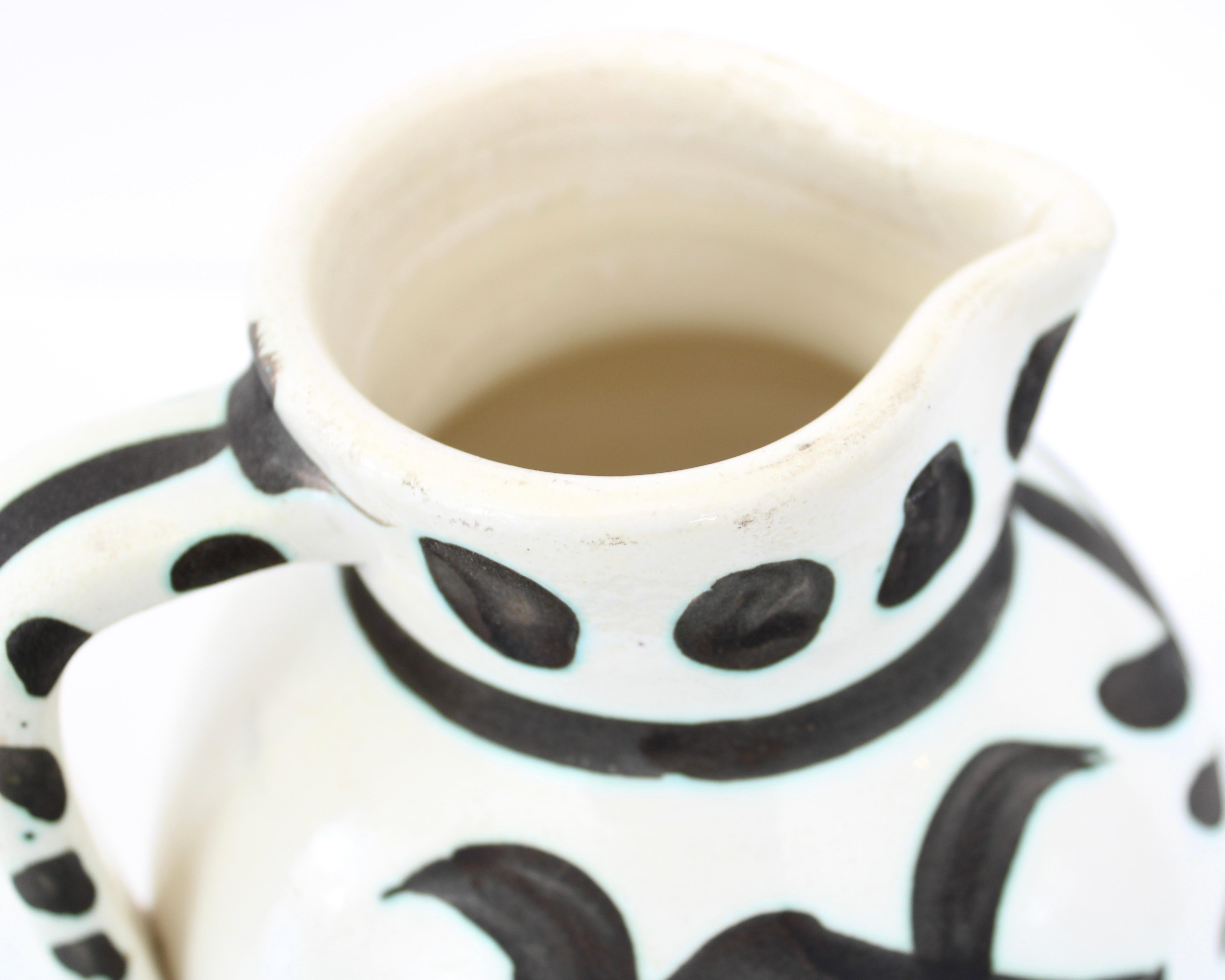 Pablo Picasso Ceramic Pitcher Tetes Visages Editions Picasso Madoura For Sale 8