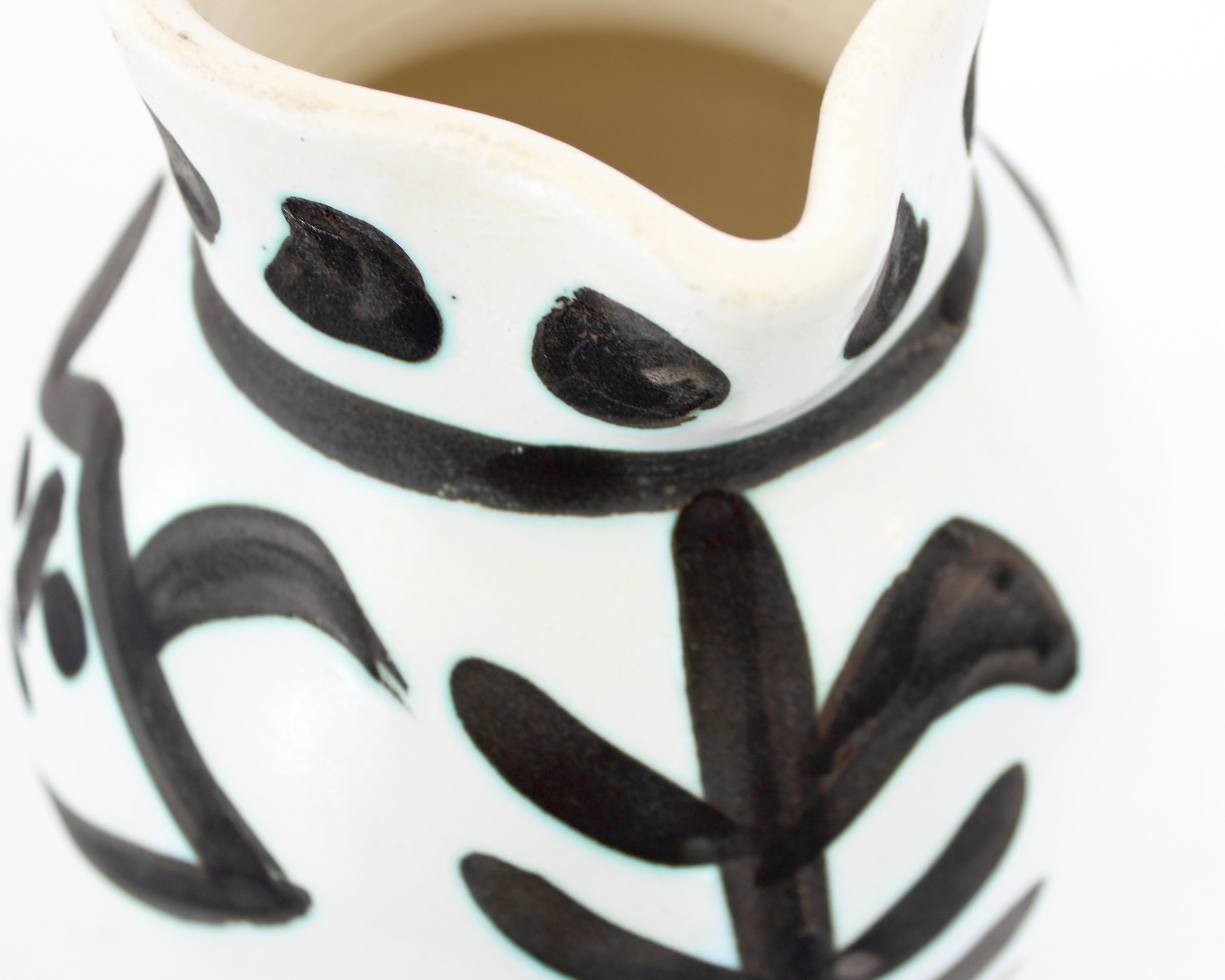 Pablo Picasso Ceramic Pitcher Tetes Visages Editions Picasso Madoura For Sale 9
