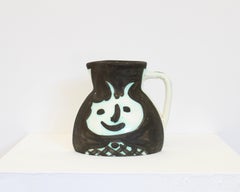 Pablo Picasso Ceramic Pitcher Tetes Visages Editions Picasso Madoura