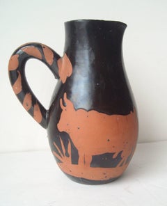Pablo Picasso Ceramic Pitcher Title "Picador" Madoura, Ramie 162, Year 1952
