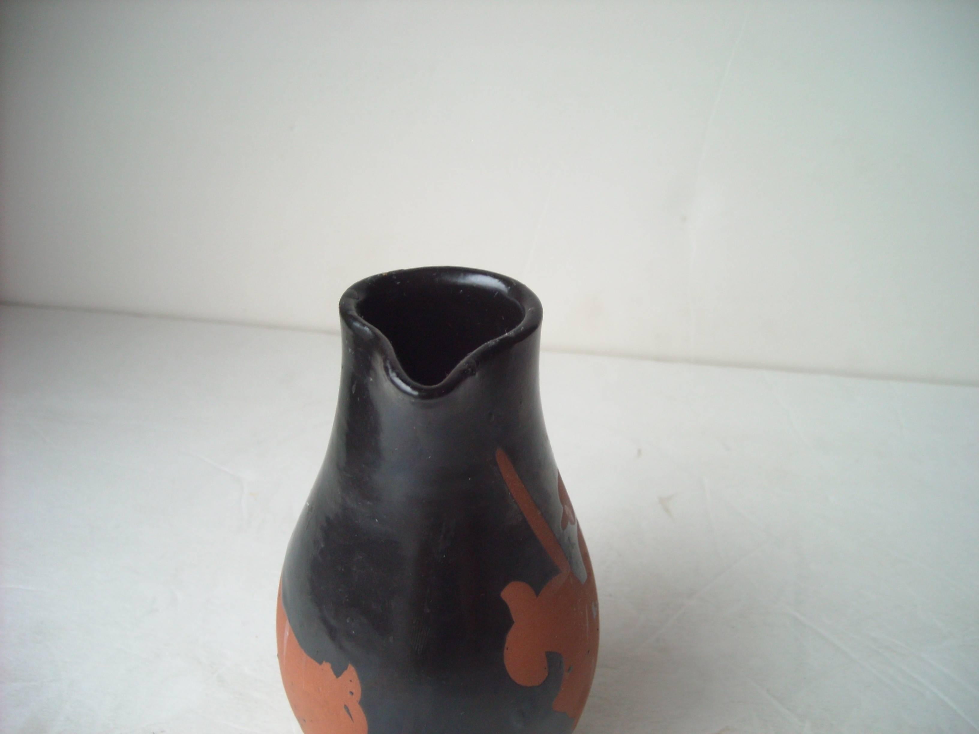 French Pablo Picasso Ceramic Pitcher Title 