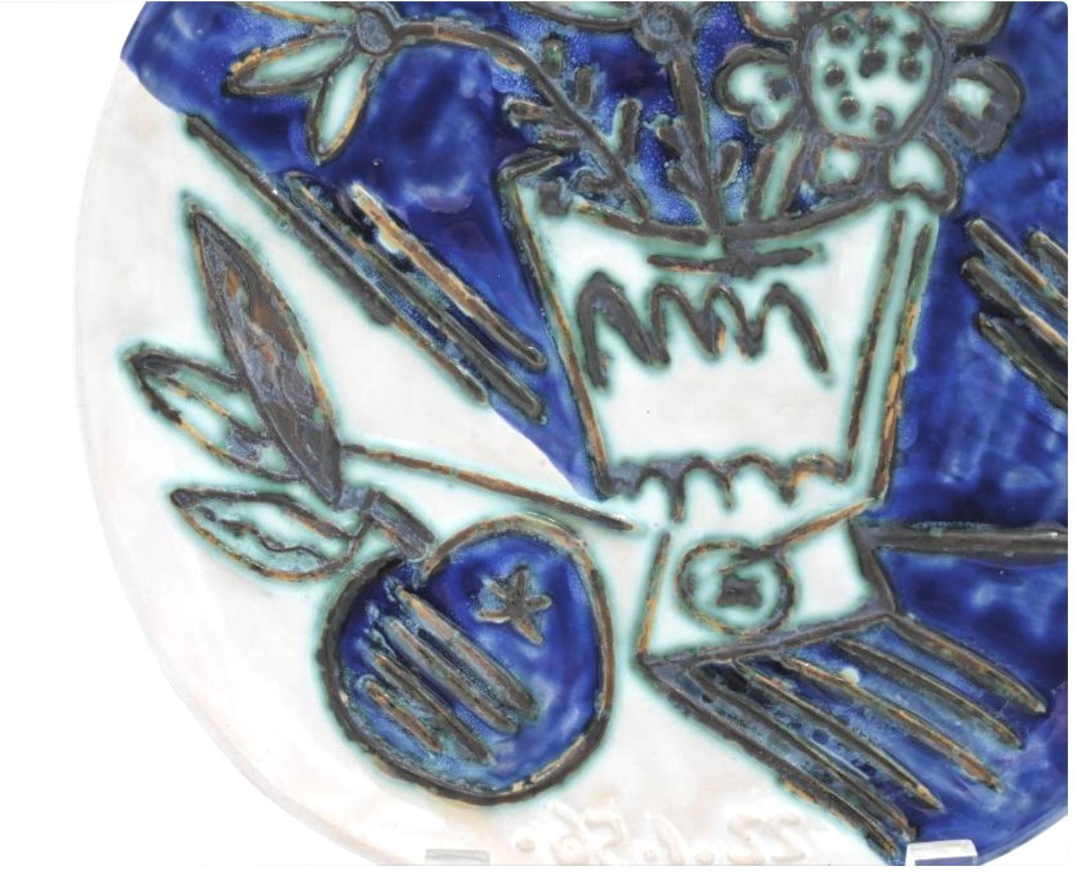 Assiette en céramique de Pablo Picasso Bouquet à la Pomme Bon état - En vente à Bradenton, FL