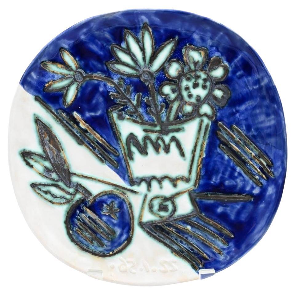 Assiette en céramique de Pablo Picasso Bouquet à la Pomme en vente