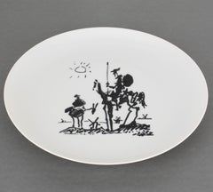 Pablo Picasso Ceramic Plate by Bernardaud Limoges, Don Quixote Decor