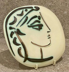 Pablo Picasso, Ceramic, Plate Profil de Jacqueline, 1956