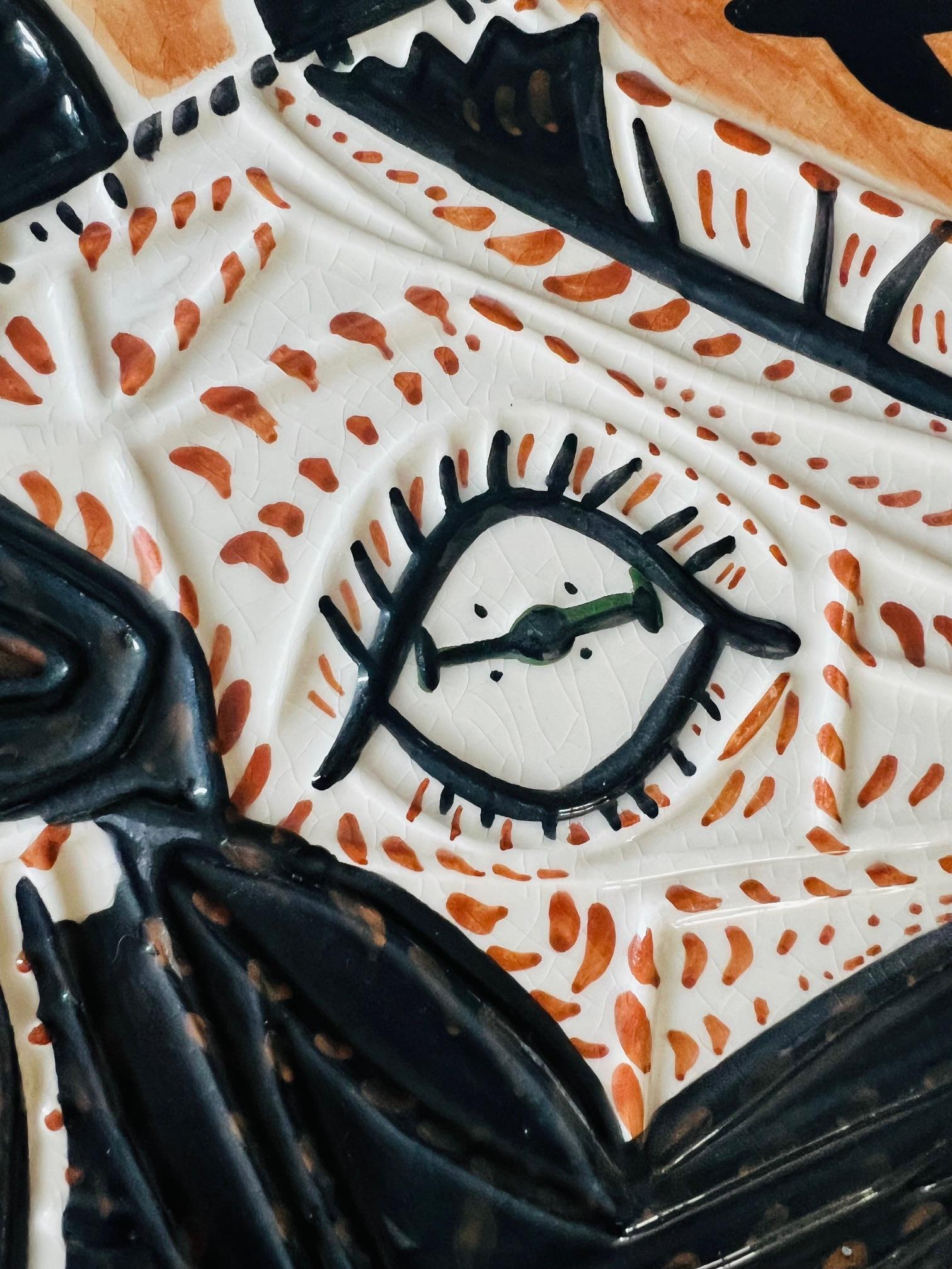 Peint Assiette en céramique signée et numérotée Pablo Picasso, édition 114/200 en vente