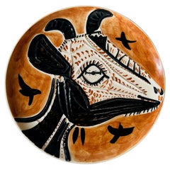 Pablo Picasso ceramic plate signed and numbered edition 114/200