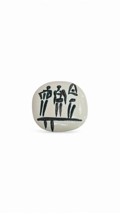 Pablo Picasso Ceramic Plate 'Trois Personnages Sur Tremplin'