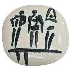 Pablo Picasso Ceramic Plate 'Trois Personnages Sur Tremplin'