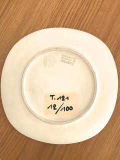 Pablo Picasso Keramikteller "Visage", um 1960, Frankreich