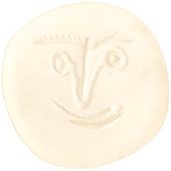 Pablo Picasso Ceramic Plate "Visage", circa 1960, France 