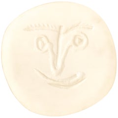 Piatto in ceramica di Pablo Picasso "Visage", 1960 circa, Francia